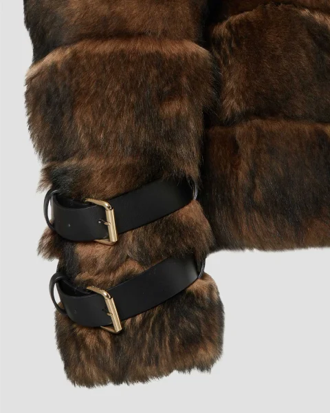 Brown Dorsato Shearling and Nappa Leather Jacket — снимка 2