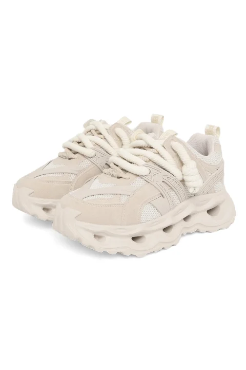 Sneakers Malaga Lace BUFPD00016373 cream — снимка 2