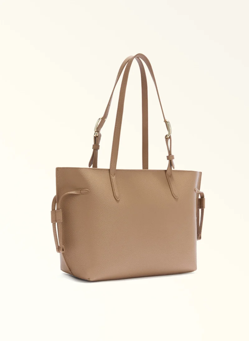 Кожена 'Tote' чанта Furla Ava Toffee Nero — снимка 2