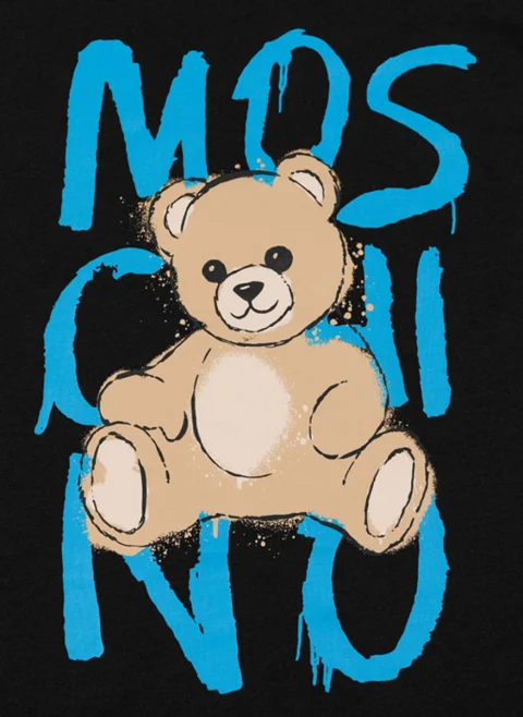 Тишърт с принт 'Teddy bear' Moschino Kids — снимка 3