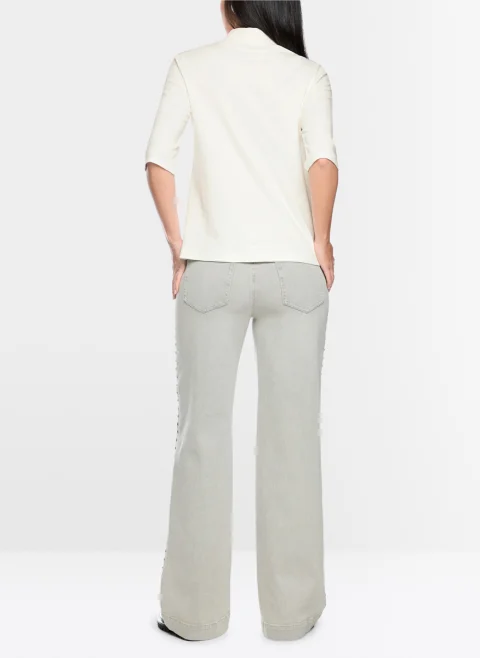 Полошърт със 'sparkling' мотив Marc Cain Collections — снимка 3