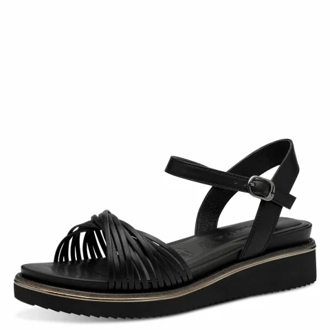 Дамски Сандали На Платформа TAMARIS – 1-28218-44-001 BLACK — снимка 3