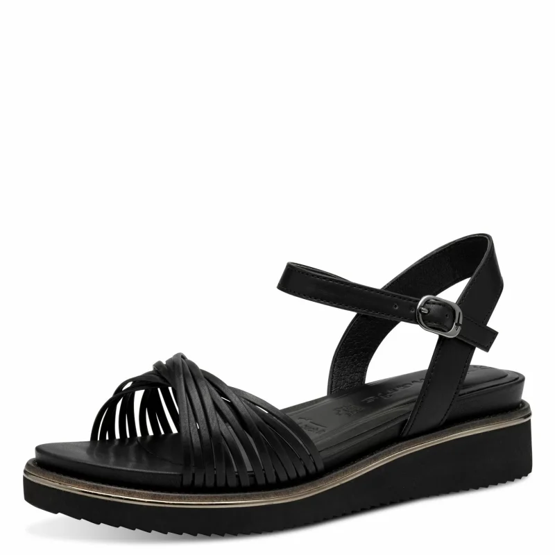 Дамски Сандали На Платформа TAMARIS – 1-28218-44-001 BLACK — снимка 3