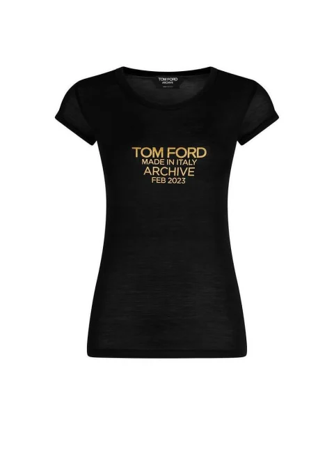 Тишърт с лого принт Tom Ford — снимка 2
