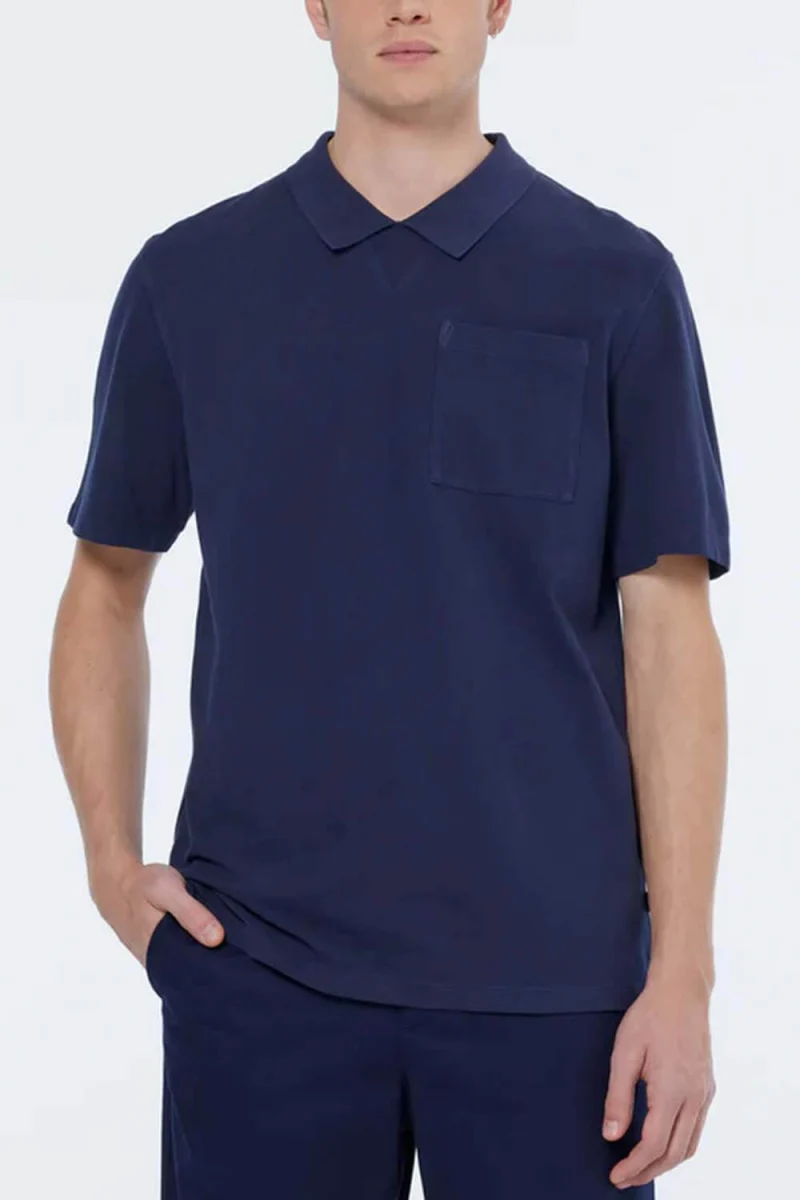 Polo Garment Dye Pique Chest Pocket 179927 SC401 navy — снимка 2