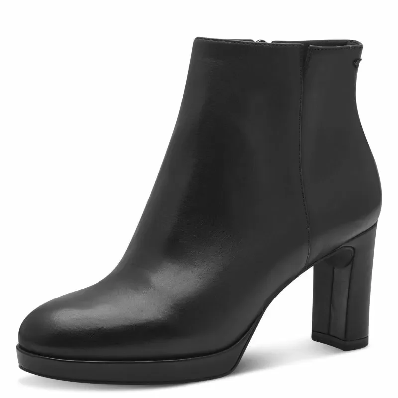 Дамски Боти На Ток TAMARIS – 1-25329-43-003 BLACK LEATHER — снимка 3