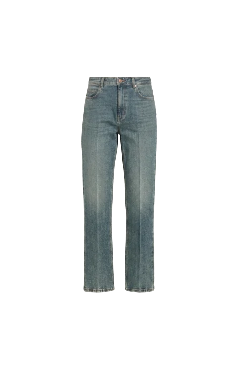 High Waist Slim Jeans in Dirty Vintage Blue
