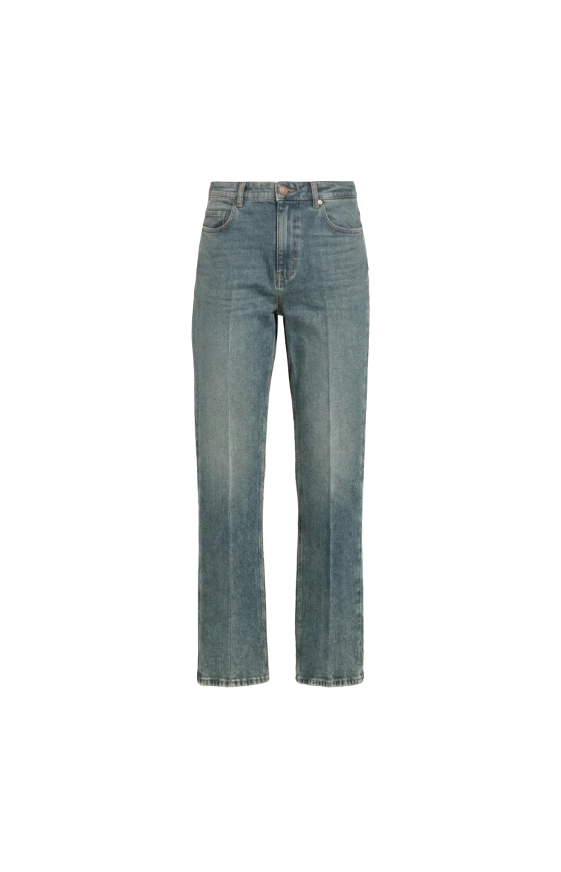 High Waist Slim Jeans in Dirty Vintage Blue
