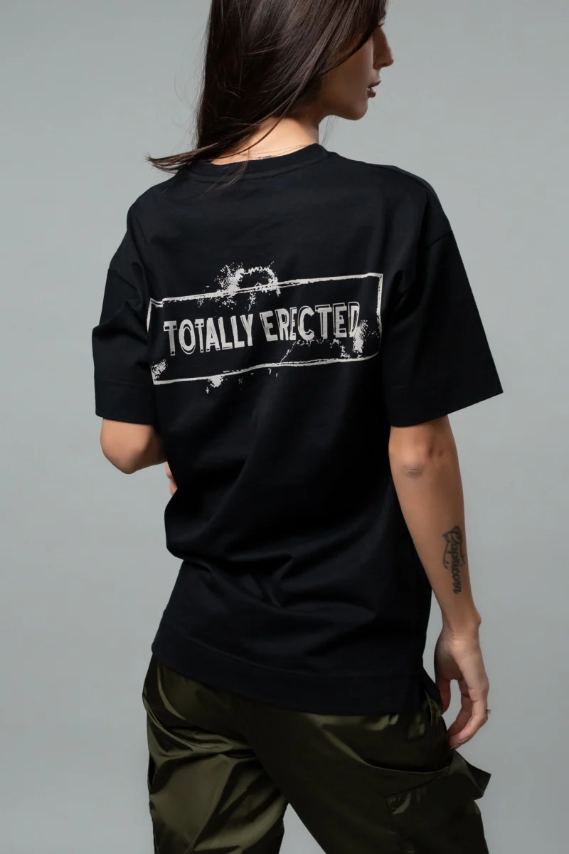 Черна овърсайз тенискa Totally Bear Da Vinci — снимка 6