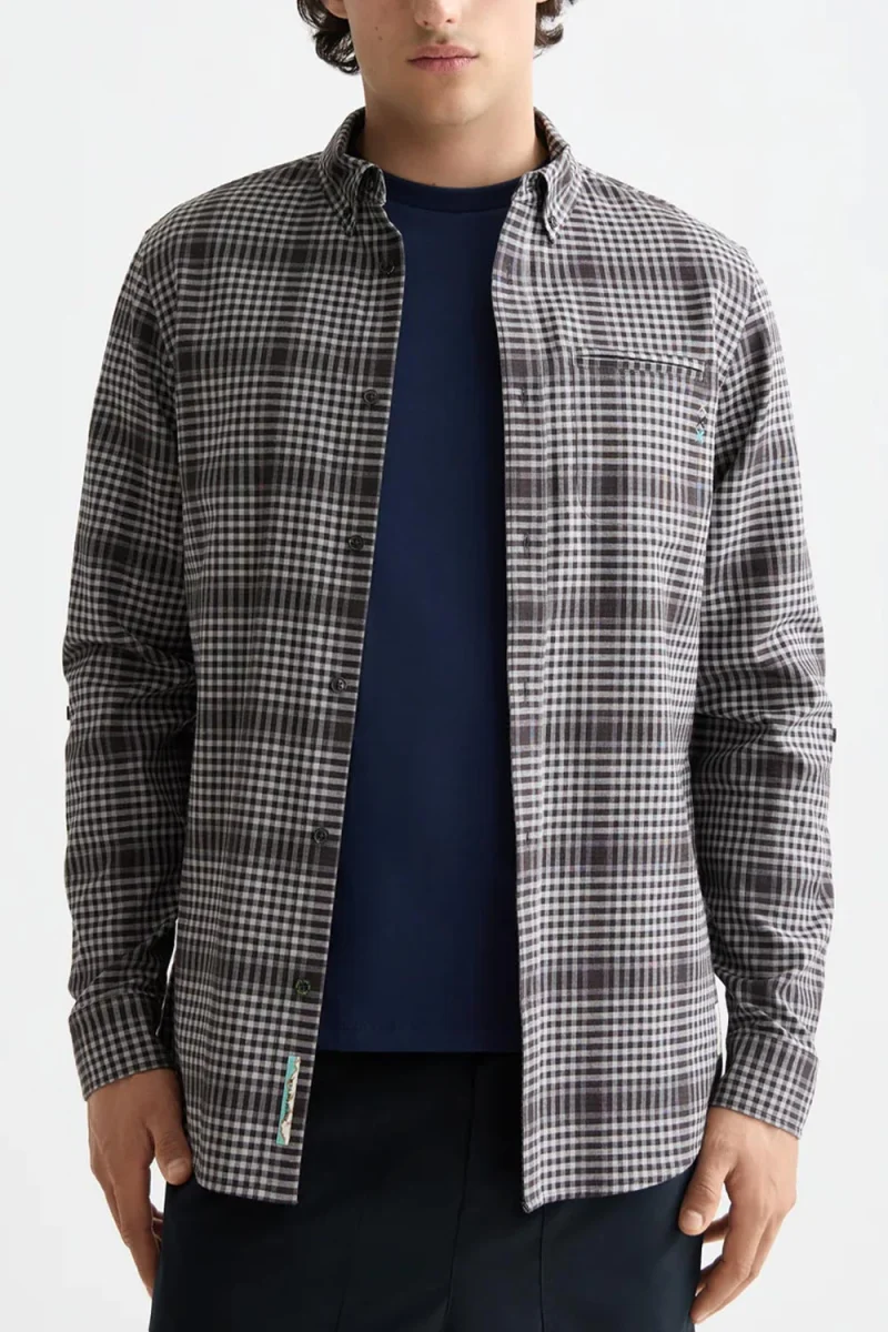 Риза Shadow-Check Double-Faced 181255 001 black shadow check — снимка 2