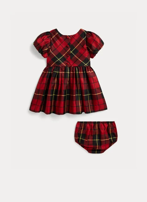 Карирана рокля от тафта Ralph Lauren Kids — снимка 2