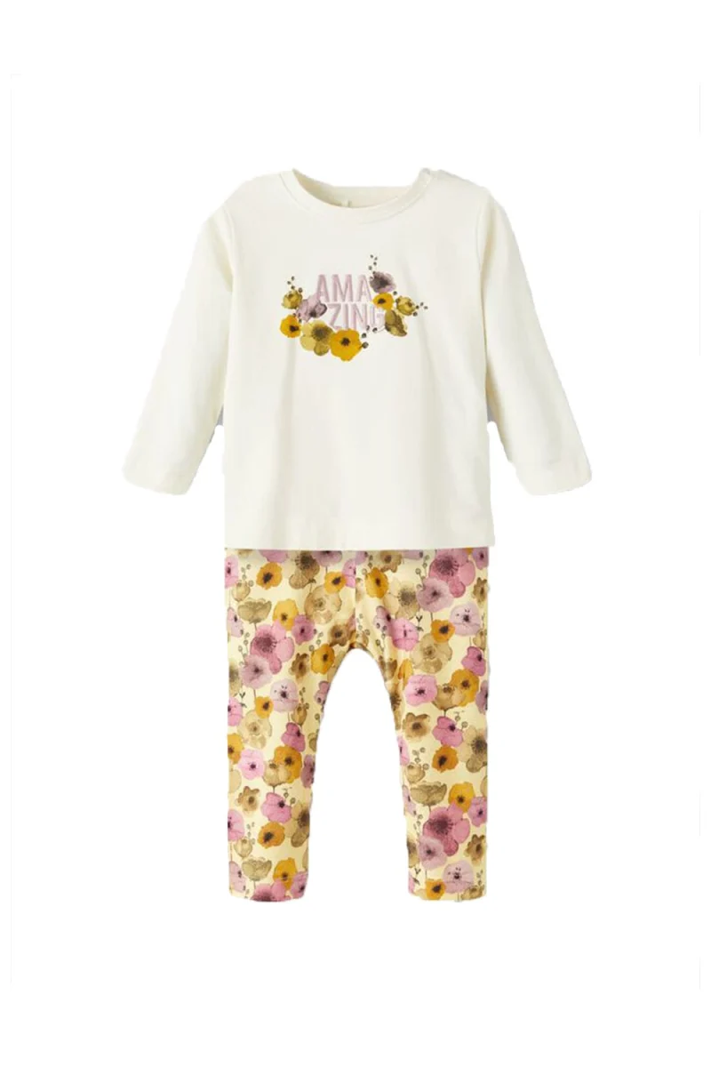 Детски Top Nbftabea Ls Top Set 13203714 11-0701 tcx whisper white