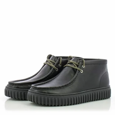 Мъжки Ежедневни Боти CLARKS – 26178264 TORHILL HI BLACK LEATHER — снимка 5
