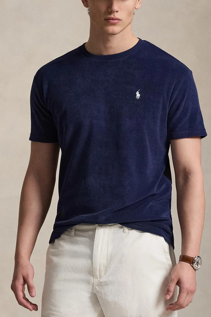 T-Shirt Lt Wt Terry-Knt 710A12492005 410 navy — снимка 2