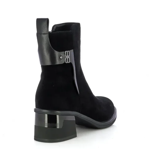 Дамски Боти На Ток CARLO FABIANI – 19555538 BLACK SUEDE — снимка 2