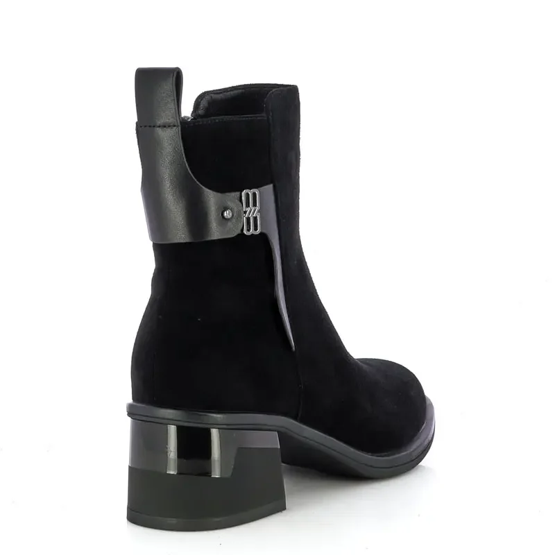 Дамски Боти На Ток CARLO FABIANI – 19555538 BLACK SUEDE — снимка 2