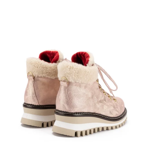 Дамски розови боти с вълна Susanne New Italia Shoes — снимка 8