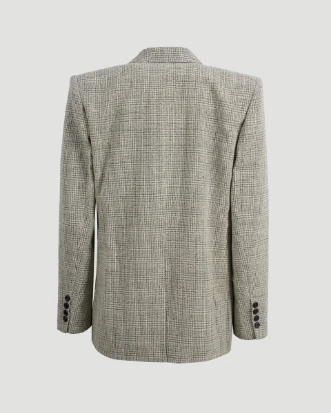Wool Blazer in Check Pattern — снимка 2