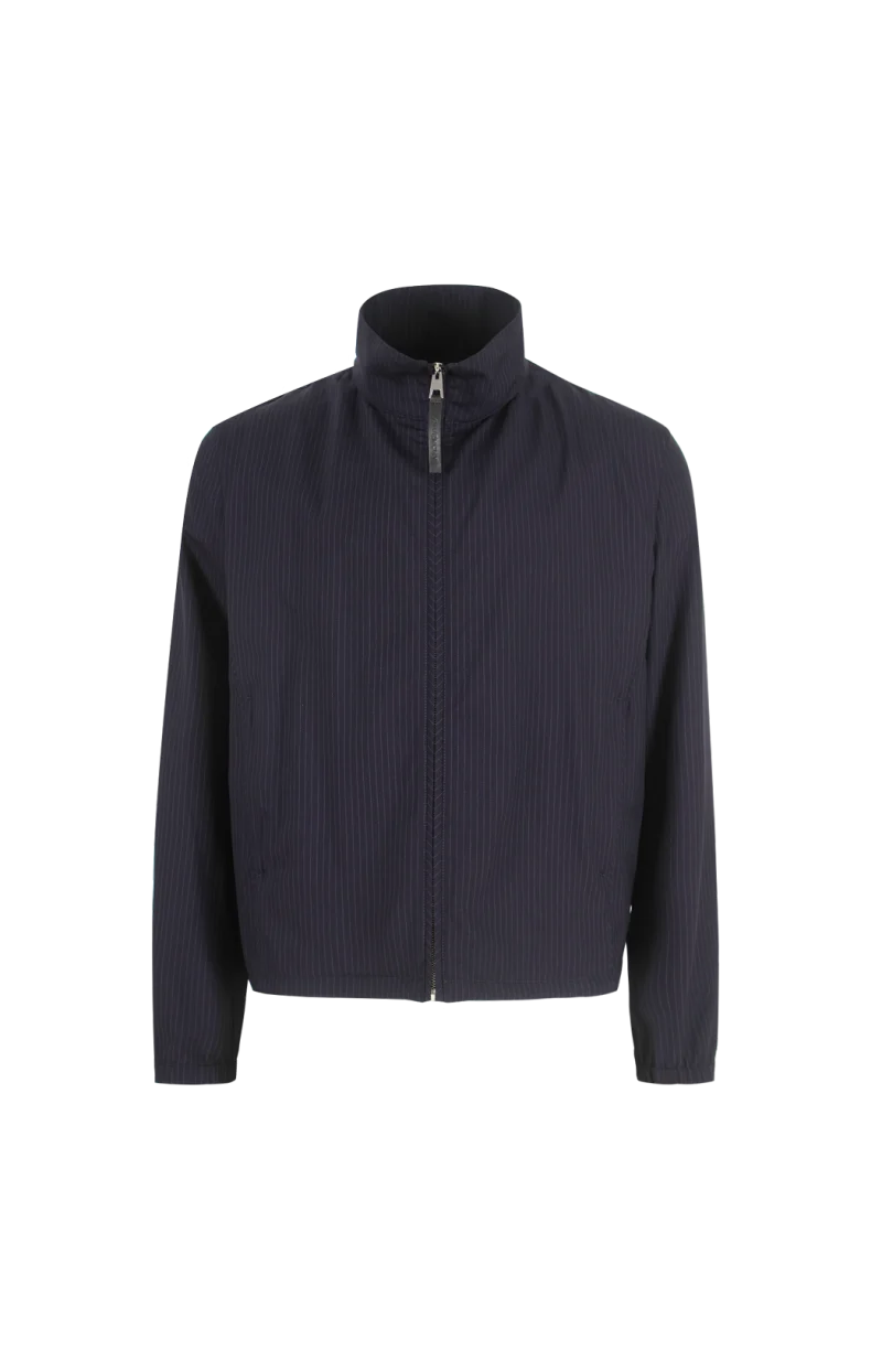 Striped Zipped Blouson