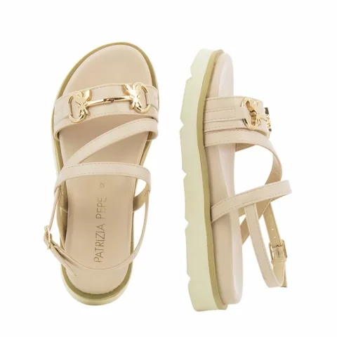 Сандали Момичета PATRIZIA PEPE – PPJ238.02 OFF WHITE/PLATINO — снимка 5