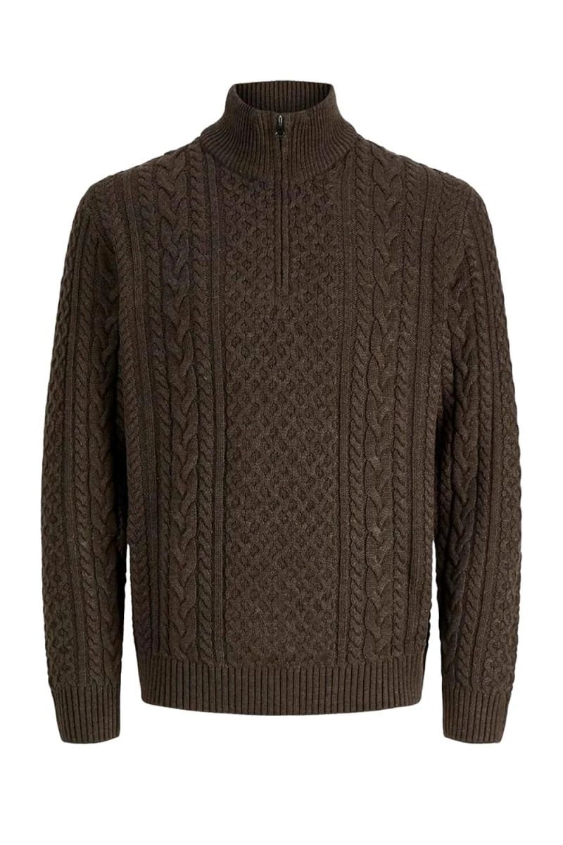 Плетено Jprblucallum Cable Half Zip 12299947 19-1018 TCX ganache