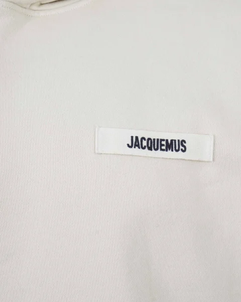 Grosgrain Logo Hoodie in Beige — снимка 3