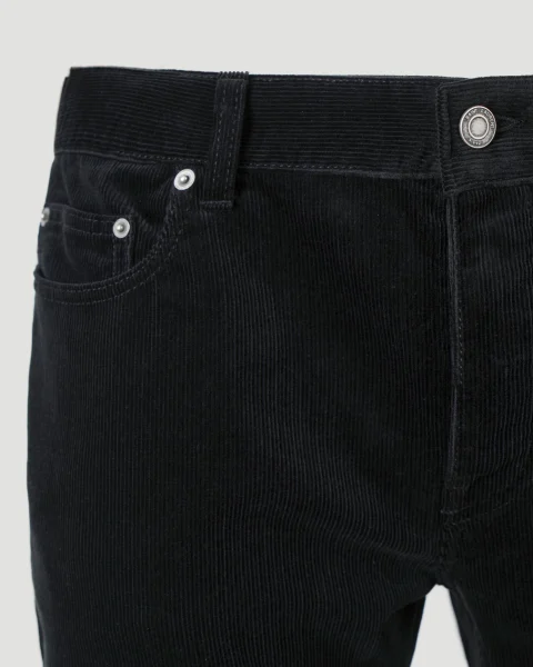 Relaxed Slim Pants in Faded Black Corduroy — снимка 3