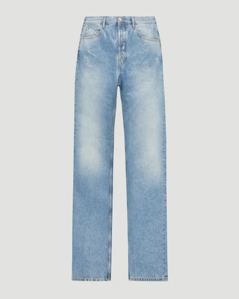 Sky Blue Straight Leg Jeans