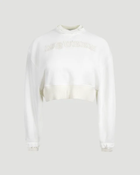 Cotton Hoodie in White