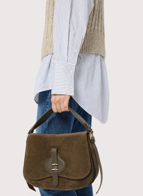 Велурена чанта Coccinelle Mavery Medium — снимка 10