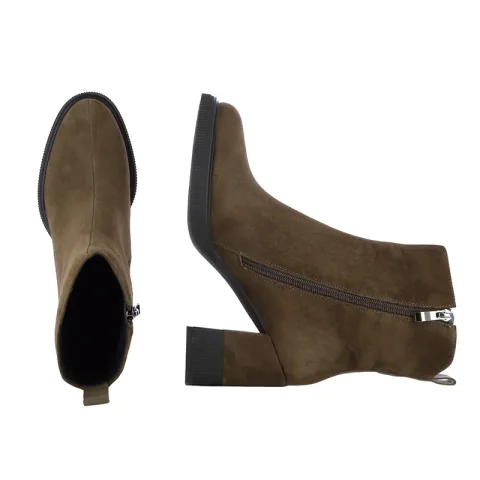 Дамски Боти На Ток CARLO FABIANI – 2302856 BROWN SUEDE — снимка 5
