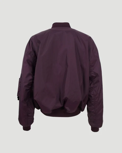 Bomber Jacket Large Fit in Dark Purple — снимка 4