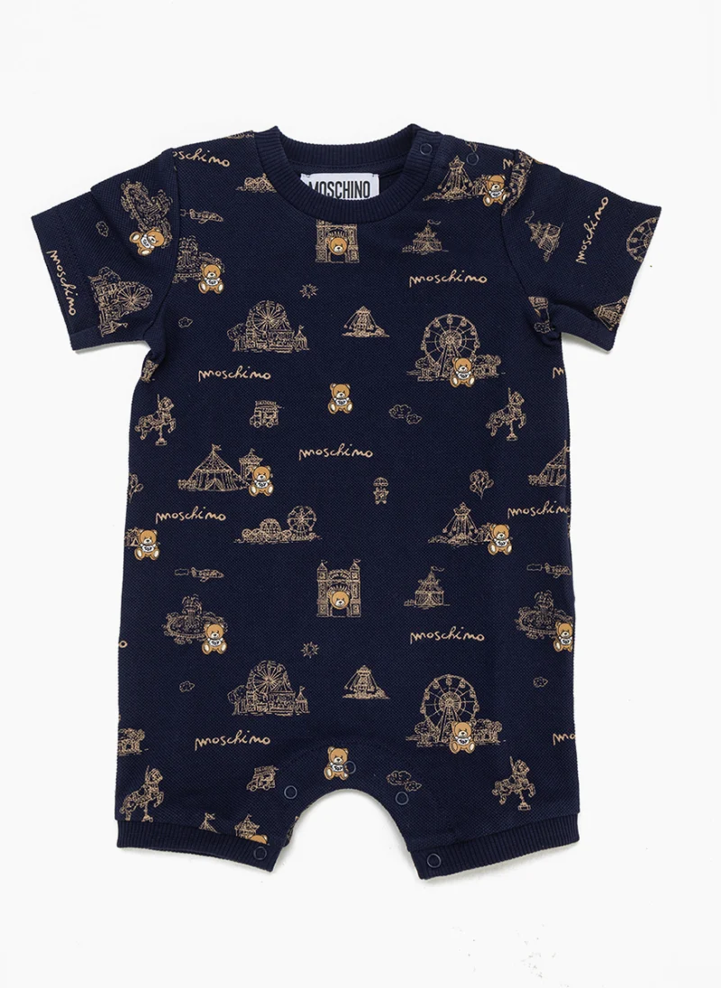 Боди с цялостен принт Moschino Kids