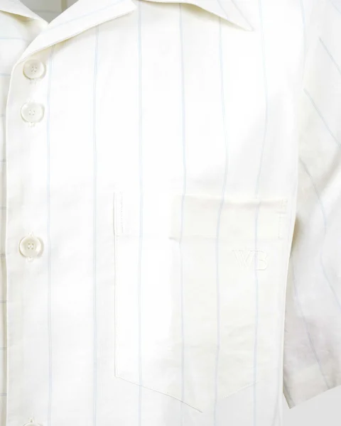 Striped Short-Sleeved Shirt — снимка 2