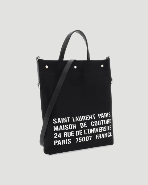 Universite North/South Foldable Tote Bag in Black — снимка 2