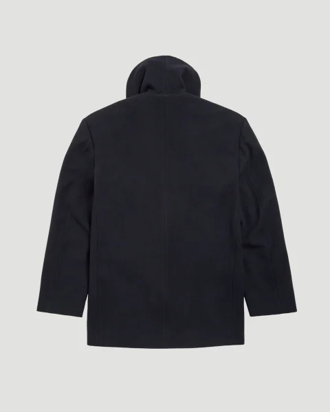 Hooded Short Coat in Dark Navy — снимка 2