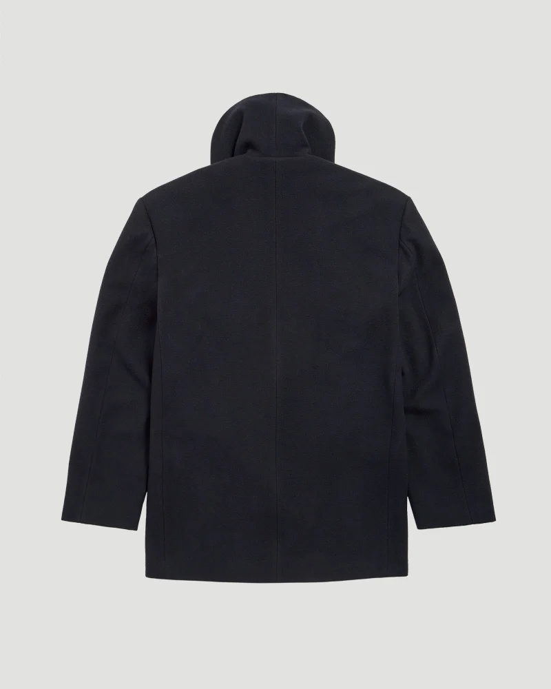 Hooded Short Coat in Dark Navy — снимка 2