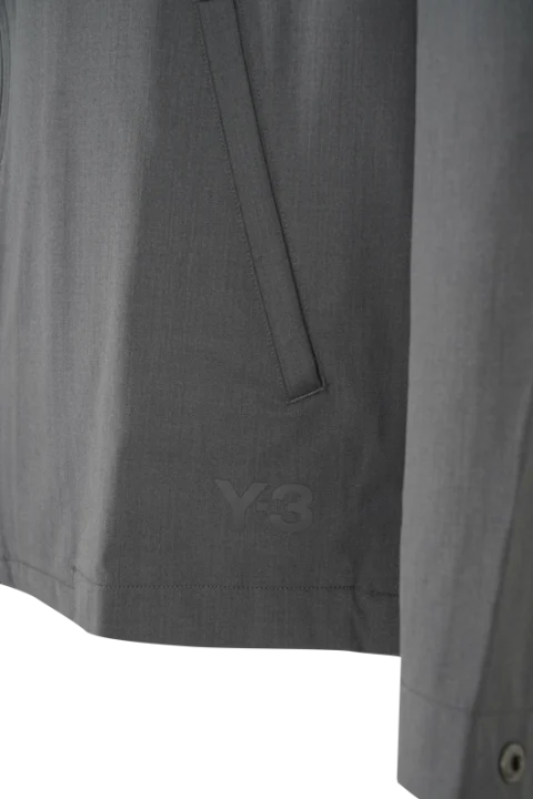 Wool Tailored Blouson Jacket in Grey — снимка 2