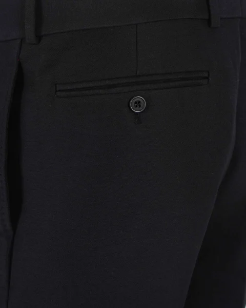 Tailored Cigarette Trousers in Black Cotton — снимка 3