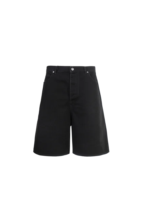 Faded Black Denim Shorts