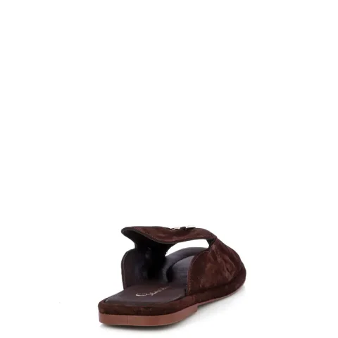 Дамски Равни Чехли CARLO FABIANI – 252-29647 DARK BROWN — снимка 2