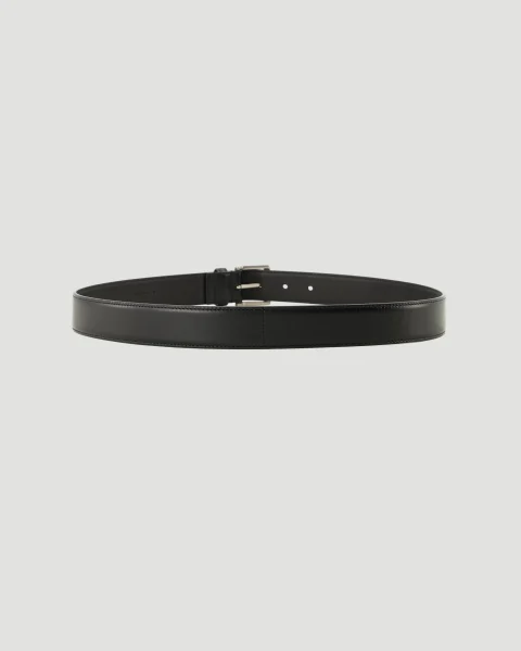 Leather Belt in Black — снимка 2