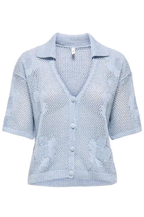 Жилетка Onlceline Ss Glitter Mesh Cardi Knt 15364732 16-4016 TCX soft chambray