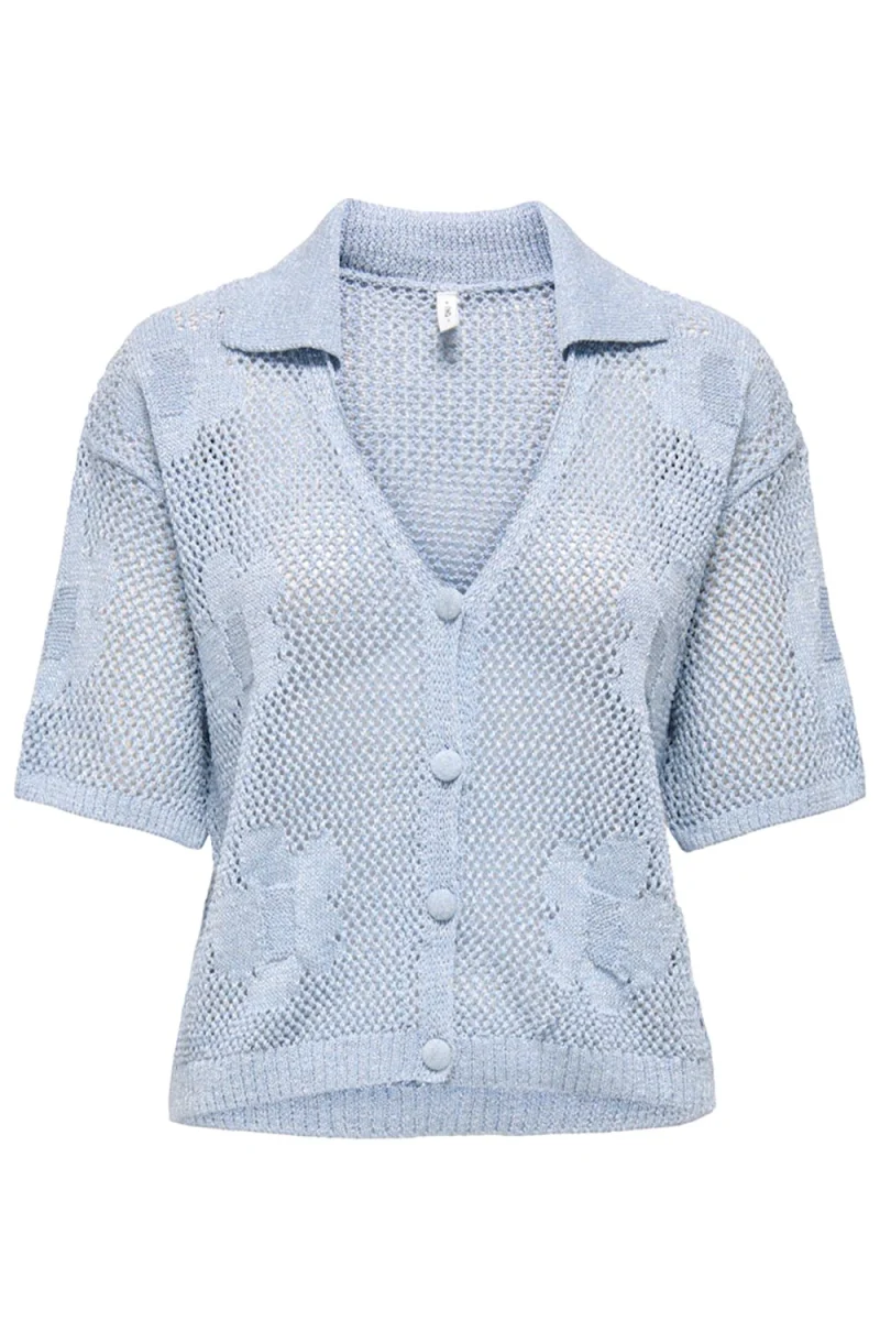 Жилетка Onlceline Ss Glitter Mesh Cardi Knt 15364732 16-4016 TCX soft chambray