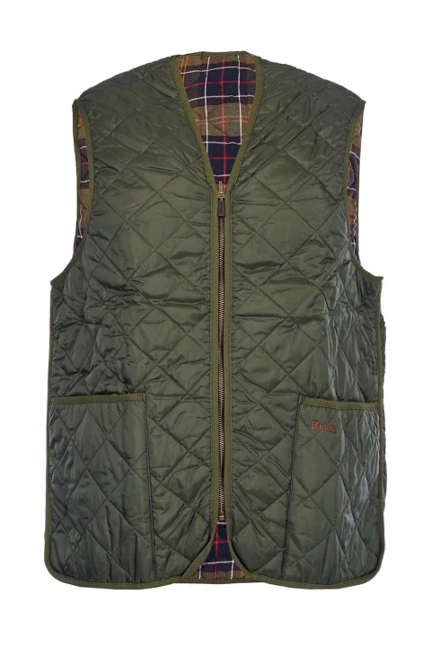 Яке Quilted Waistcoat/Zip-In Liner MLI0001 gn92 olive / classic tartan