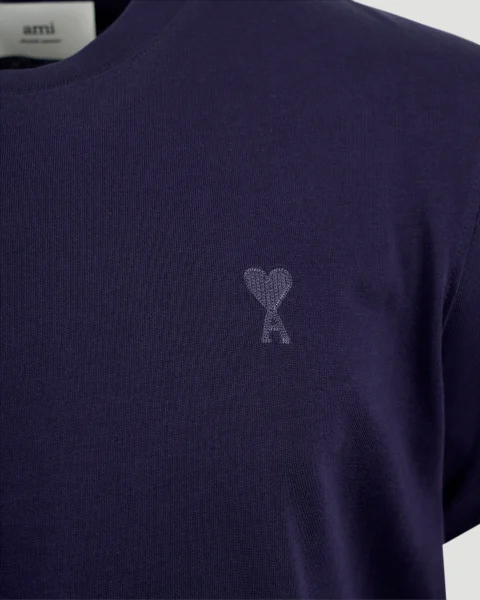 Cotton T-Shirt in Navy — снимка 6