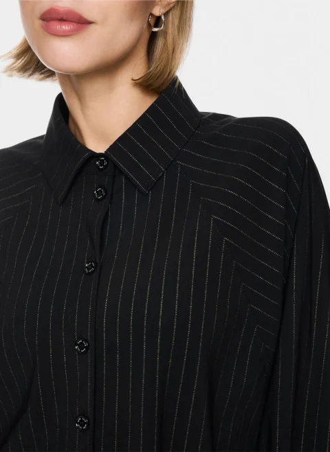 Риза с фино райе 'Wide cut' Marc Cain Sports — снимка 4