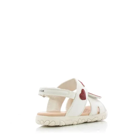 Сандали Момичета GEOX – J358ZB C0050 J SANDAL HAITI GIRL WHITE/RED — снимка 2