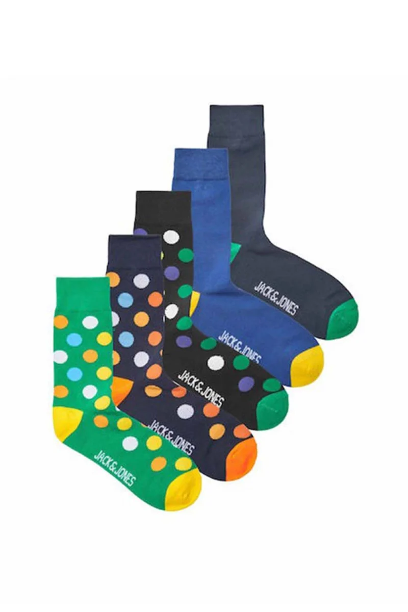Чорапи Jaccolin Colorful Socks 5 Pack 12222876 18-5845 TCX Lush Meadow/Black Na