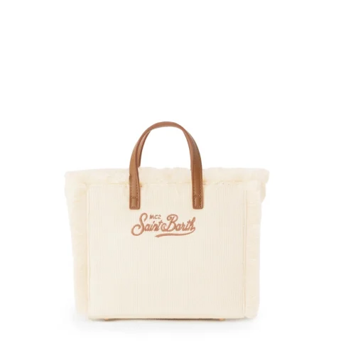 Дамска бяла чанта Mini Vanity SAINT BARTH — снимка 8